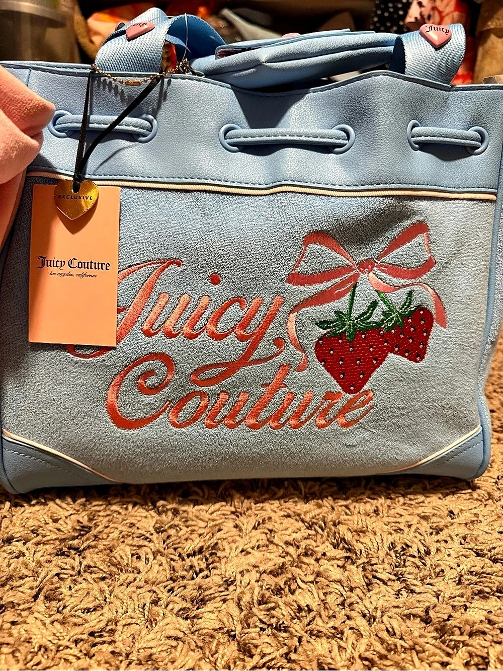 Juicy Couture Blue & Pink Tote NWT